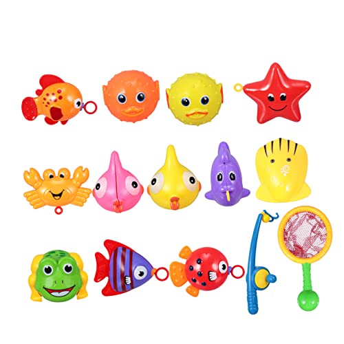 VICASKY Verspieltes Bade-angelspiel Für Kinder 1 Set Badewannen-angelspielzeug-Set Schwimmendes Spielzeug Kunststoff-angelspielzeug Für Kleinkinder von VICASKY