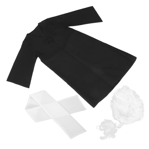 VICASKY 1 Satz Anwaltsuniform-Perückenset Männer Zauberstab Glocke Glücksspiel Punkt spielsachen Rollenspiel Richter-Outfit für Richter für Kleinkinder Polyester Black VICASKY 1 Satz Anwaltsuniform-Perückenset Männer Zauberstab Glocke Glücksspiel Punkt spielsachen Rollenspiel Richter-Outfit für Richter für Kleinkinder Polyester Black von VICASKY