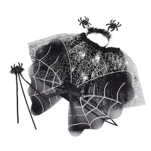 VICASKY 1 Satz Aufführungsset Für Figur Halloween Spinne Kostüme present Fuchs Plüsch Dinosaurier Superheld Performance-rock Cosplay-stirnband Performance-kleid Stoff Black VICASKY 1 Satz Aufführungsset Für Figur Halloween Spinne Kostüme present Fuchs Plüsch Dinosaurier Superheld Performance-rock Cosplay-stirnband Performance-kleid Stoff Black von VICASKY