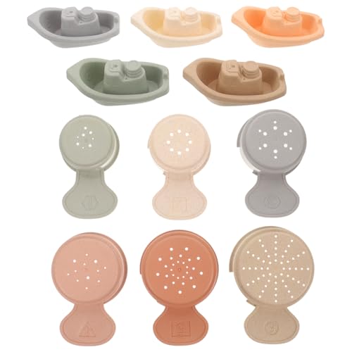 VICASKY Stapelbares Badespielzeug Mit Schwimmendem Bootslöffel Badespielzeug-Set Für Kleinkinder Zum Spielen Mit Dem Baby VICASKY Stapelbares Badespielzeug Mit Schwimmendem Bootslöffel Badespielzeug-Set Für Kleinkinder Zum Spielen Mit Dem Baby von VICASKY