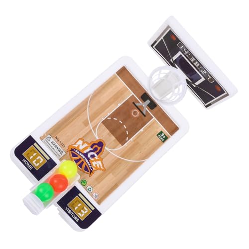 VICASKY 1 Satz Basketball- für kinderspielzeug tragbares Basketballspielzeug Basketballkorb tragbare Tisch-Basketballmaschine Tisch-Basketballspielzeug Plastik von VICASKY