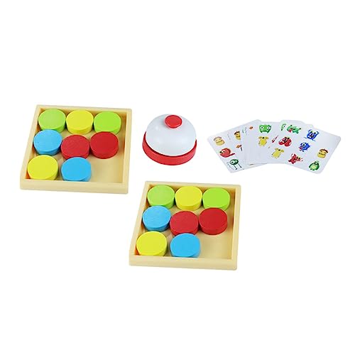 VICASKY 1 Satz Battle-Tweet interaktives kinderspielzeug Logical Reasoning Toy Pushing Table Game Lernspielzeug für Farberkennungsspielzeug Holz Colorful von VICASKY