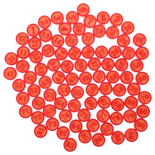 VICASKY Schachfiguren Aus Robustem Kunststoff Zahlenschachspiel Zubehör für Bingo-Spiel Schachspiel für Jungen und Mädchen Erwachsene von VICASKY