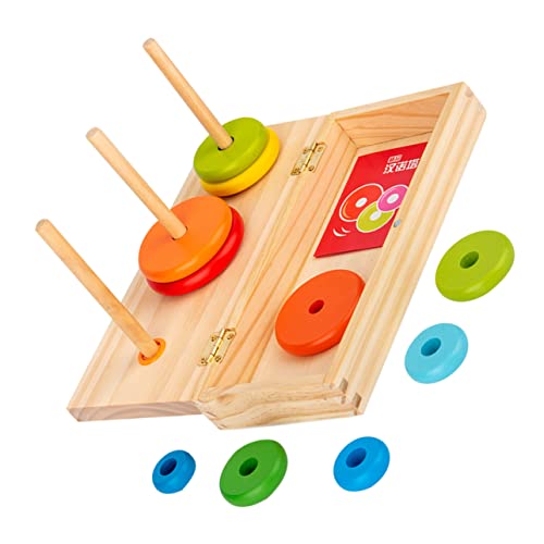 VICASKY 1 Satz Buntes Stapelring aus Holz für Kleinkinder Interaktives Lernspielzeug Farben und Formen Perfektes für Jungen und Mädchen VICASKY 1 Satz Buntes Stapelring aus Holz für Kleinkinder Interaktives Lernspielzeug Farben und Formen Perfektes für Jungen und Mädchen von VICASKY