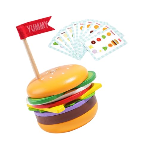 VICASKY 1 Satz Burger- küchenspielzeug für Kitchen Toys for Stapel Babyspielzeug Kleinkind Desktop- für manuelle Matching-Erkennung Papier VICASKY 1 Satz Burger- küchenspielzeug für Kitchen Toys for Stapel Babyspielzeug Kleinkind Desktop- für manuelle Matching-Erkennung Papier von VICASKY