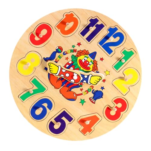 VICASKY 1 Satz Clown aus Holz Uhr interaktives Puzzle pädagogisches Children Toys Sortierspielzeug Zahlenuhr- Lernspielzeug aus Holz für hölzern VICASKY 1 Satz Clown aus Holz Uhr interaktives Puzzle pädagogisches Children Toys Sortierspielzeug Zahlenuhr- Lernspielzeug aus Holz für hölzern von VICASKY