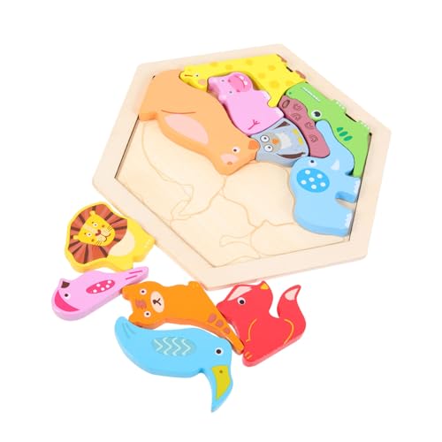 VICASKY 1 Satz Dreidimensionales Puzzle Abs Stielspielzeug Kinderspielzeug Kleinkind Stengel Zappeln Rätsel Kinderpuzzle Formen -lernspielzeug Vorschullernspielzeug Holz von VICASKY