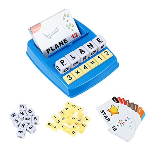 VICASKY 1 Satz Englische Spiele Wörter Lernkarten Passende Briefkarten Kartenspielmaschine Englische Wortmaschine Alphabetisierung Lustiges Spiel Blue Stück Papier von VICASKY