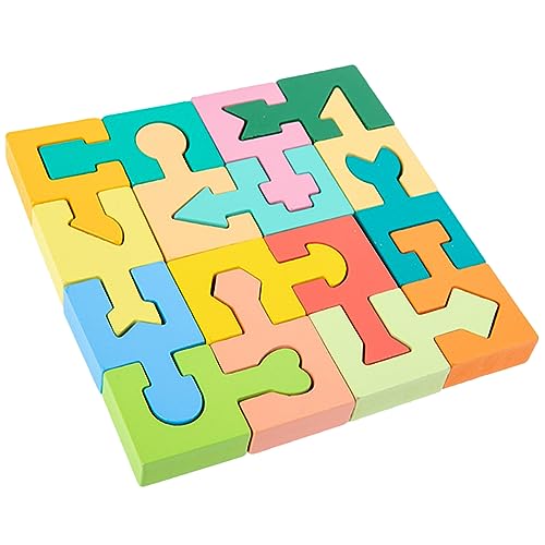 VICASKY 1 Satz Form Passende Blöcke Kognitives Formen Lernspielzeug Für Bausteine ​​ Blöcke Holzspielzeug Für Kinderspielzeug Aus Holz Hölzern von VICASKY