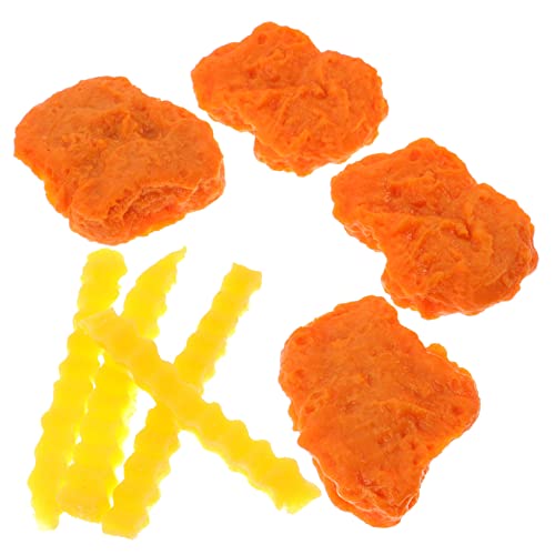 VICASKY 1 Satz Gefälschte Chicken Nuggets und Pommes Frites nachgeahmte Hühnernuggets künstlich Essen hühner kinderknallzeug neuartiges Lebensmittelmodell Fake-Food- PVC VICASKY 1 Satz Gefälschte Chicken Nuggets und Pommes Frites nachgeahmte Hühnernuggets künstlich Essen hühner kinderknallzeug neuartiges Lebensmittelmodell Fake-Food- PVC von VICASKY