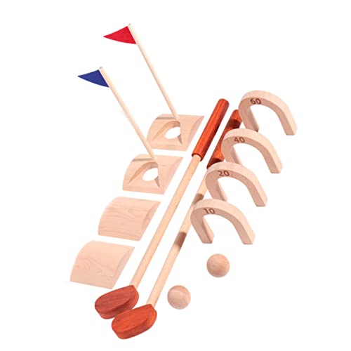 VICASKY Golfset Für Kinder Aus Holz – Spielzeug Pädagogisches Golfspiel Für Kleinkinder Entwicklung Der Motorik Requisiten von VICASKY