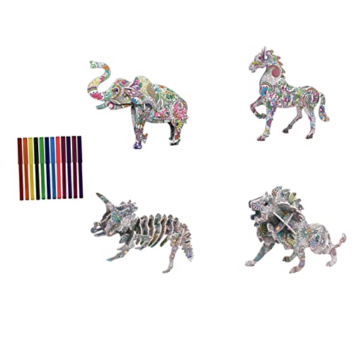 VICASKY 1 Satz Graffiti Puzzle für DIY Malpuzzle mit Farben Stiften Designs Dinosaurier Elefant Kreatives Lernspielzeug für Eltern Aktivitäten VICASKY 1 Satz Graffiti Puzzle für DIY Malpuzzle mit Farben Stiften Designs Dinosaurier Elefant Kreatives Lernspielzeug für Eltern Aktivitäten von VICASKY