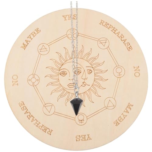 VICASKY 1 Satz Hölzernes -Brett Gothic-Pins Wünschelrute Halskette Pendelständer Pendelbrett Astrologie Pendelbrett mit Dowsing-Halskette Wahrsagerei liefert Pendel-Wünschbrett Holz VICASKY 1 Satz Hölzernes -Brett Gothic-Pins Wünschelrute Halskette Pendelständer Pendelbrett Astrologie Pendelbrett mit Dowsing-Halskette Wahrsagerei liefert Pendel-Wünschbrett Holz von VICASKY
