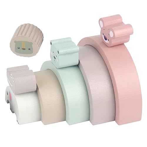 VICASKY 1 Satz Holz Bausteine für Lernspielzeug Formenerkennung Stapelbare Blocks für Kreatives für Jungen VICASKY 1 Satz Holz Bausteine für Lernspielzeug Formenerkennung Stapelbare Blocks für Kreatives für Jungen von VICASKY