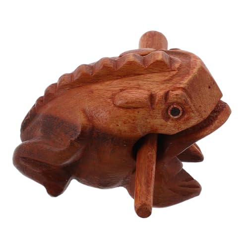 VICASKY 1 Satz Holz Frosch Musikinstrument Handgefertigtes Klangfrosch für Musikunterricht und Bürodekoration mit Melodischem Geeignet für Altersgruppen von VICASKY