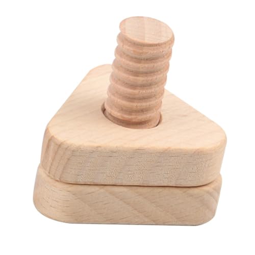 VICASKY 1 Satz Holz Schraubenspielzeug Pädagogisches Konstruktionsspielzeug für Hand Augen Koordination und Formanpassung Sicheres Glattes Design ohne Splitter für Entwicklung Kognitiver von VICASKY