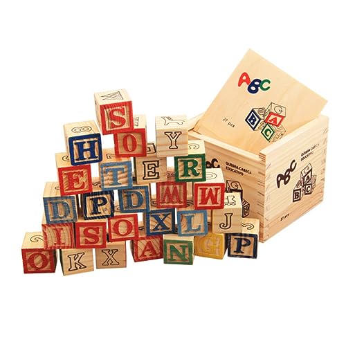 VICASKY 1 Satz Holzgebäude Kind Bausteine Zahlenspielzeug Bildungsspielzeug Bausteine-Buchstaben Balance-spielset Bambus von VICASKY
