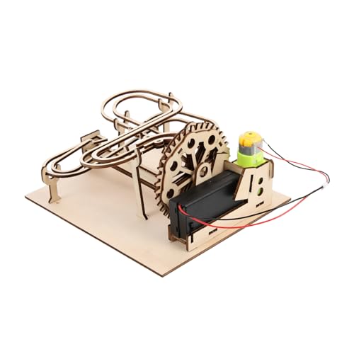 VICASKY 1 Satz Holzpuzzle Spielzeugset mit Solarperlen DIY Murmelbahn für Kreative Lernspiele Fördert Hand Augen Koordination und Wissenschaftliches Verständnis von VICASKY