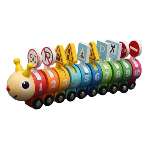 VICASKY 1 Satz Holzspielzeug für Kleinkinder Lernspielzeug mit Wurm Farben und Motorischen Fähigkeiten Kreatives für Frühe Bildung und Entwicklung von VICASKY