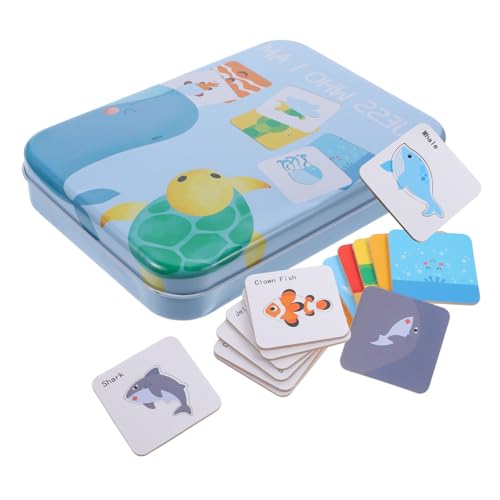 VICASKY 1 Satz Kinderspiele Brettspiele für Familienspiele für Schulanfang Toys sensorische Lernkarten für den Kindergarten Bildungskarten hölzern von VICASKY