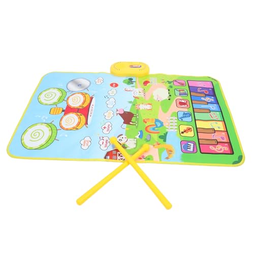 VICASKY 1 Satz Klavier -Drum -Pads Krabbeldecke Musikteppich, Klaviermatte Tastaturmatte für Klavier Lernen Musikteppich für Klavier Tanzmatte Spielmatte Polyester von VICASKY