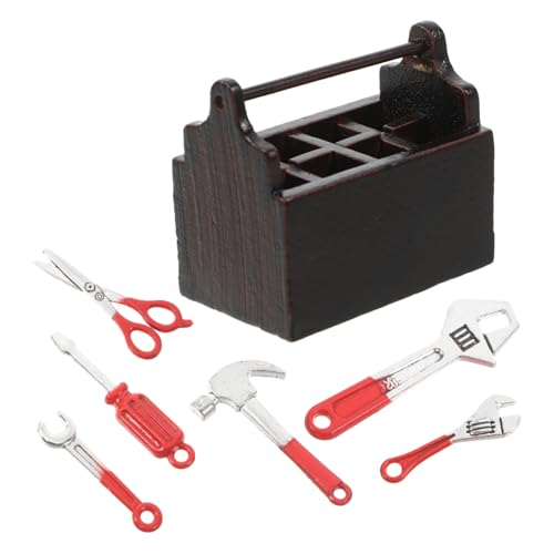 VICASKY 1 Satz Kleine Werkzeugkiste Mini Hausmöbel Mini Reparierte Werkzeuge Mini-werkzeugsatz Für Minihaus Mini-werkzeugkasten Schmücken Miniatur Reparierter Bausatz Holz VICASKY 1 Satz Kleine Werkzeugkiste Mini Hausmöbel Mini Reparierte Werkzeuge Mini-werkzeugsatz Für Minihaus Mini-werkzeugkasten Schmücken Miniatur Reparierter Bausatz Holz von VICASKY