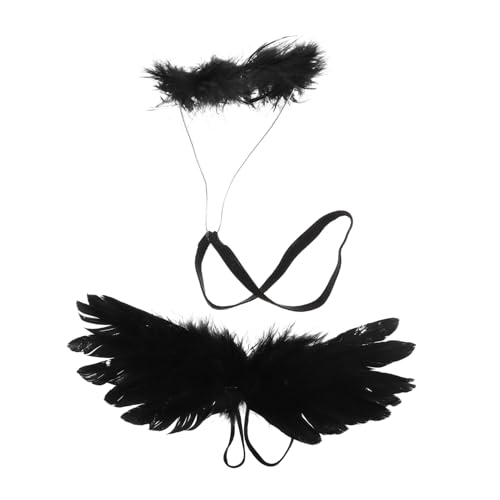 VICASKY 1 Satz Kopfschmuck Requisiten kleine Flügel Engelsflügel zum Basteln Flügel für Schuhe winzige Engelsflügel Flügel Kostüm kleine Engelsflügel Miniflügel Feder Black VICASKY 1 Satz Kopfschmuck Requisiten kleine Flügel Engelsflügel zum Basteln Flügel für Schuhe winzige Engelsflügel Flügel Kostüm kleine Engelsflügel Miniflügel Feder Black von VICASKY