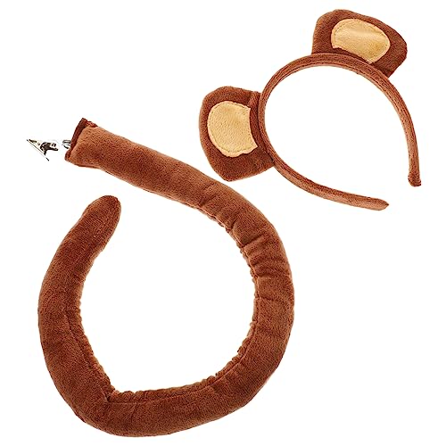 VICASKY 1 Satz Kostümset Affe für Monkey Ear Haarreif mit Abnehmbar für Kostümpartys Bühnenaufführungen und Fotoshootings von VICASKY