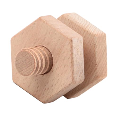 VICASKY 1 Satz Kreatives Lernspielzeug für Holz Schraub und Mutternspielzeug Form und Farberkennung Sicheres Material für Frühe Bildung und Motorische Fähigkeiten von VICASKY
