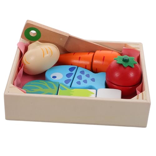 VICASKY Küchenspielzeug Zum Schneiden Von Lebensmitteln Obst Und Gemüse Schneideset Aus Holz Für Kleinkinder VICASKY Küchenspielzeug Zum Schneiden Von Lebensmitteln Obst Und Gemüse Schneideset Aus Holz Für Kleinkinder von VICASKY