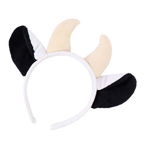 VICASKY 1 Satz Kuhohren Haarreifen Tierisches Kostümzubehör für Partys Karneval und Cosplay mit Hornförmigen Details aus Weichem Material für Mädchen von VICASKY