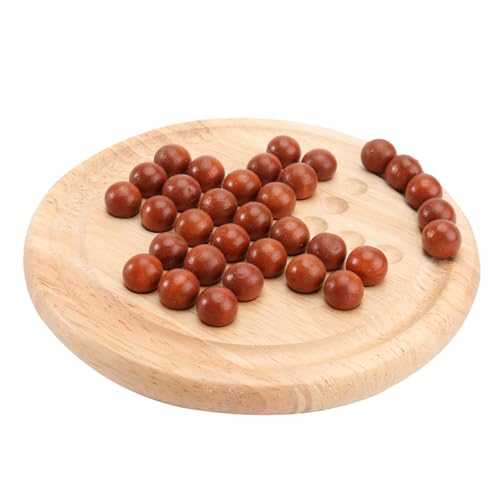VICASKY 1 Satz Lernspielzeug Aus Holz Anbindung Eins Erwachsene Klassisches Lernspielzeug Schach Brettspiel Traditionelle Spiele Kognitives Spiel Dame Brettspiel Hölzern von VICASKY