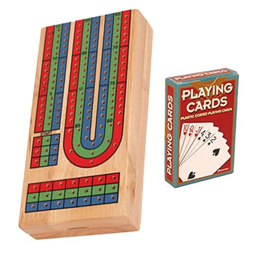 VICASKY 1 Satz Lustiges Cribbage-Board Tisch-Cribbage-Board Krippenbrett Für Den Tisch Schachbrett Spielbrett Aus Massivem Holz Brettspiel Versorgung Cribbage-brettspielzubehör Hölzern von VICASKY