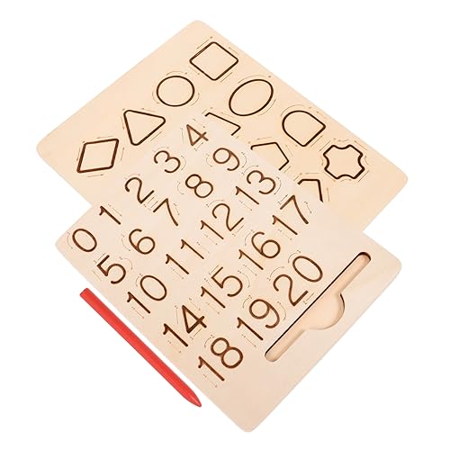 VICASKY Kleinkinder 2-seitiges Holz-tracing-Board Alphabet-Zahlen Busy Board Für Kinder Frühpädagogisches Sicheres Holz-lernspielzeug Für Kinder von VICASKY