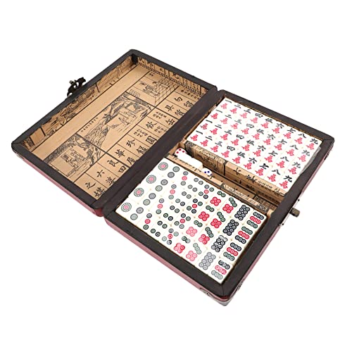 VICASKY 1 Satz Mahjong Set Tragbares Mahjong Spielset für Reisen für Camping und Spieleabende Fördert Logisches und Koordination mit Klarer Drucktechnologie VICASKY 1 Satz Mahjong Set Tragbares Mahjong Spielset für Reisen für Camping und Spieleabende Fördert Logisches und Koordination mit Klarer Drucktechnologie von VICASKY