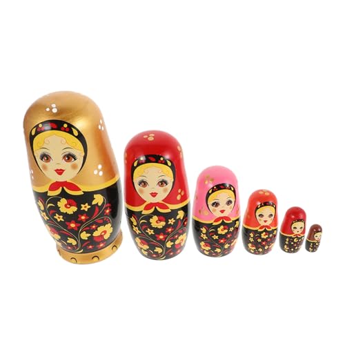 VICASKY Matroschka-Puppen Für Kinder – Russische Nesting Dolls Mit Tieren Stapelspielzeug Aus Holz Heimdekoration Und Pädagogisches von VICASKY