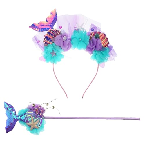 VICASKY 1 Satz Meerjungfrau Stirnband Stick Tiaras Party Quinceanera Meerjungfrau Stirnband Mädchen Meerjungfrauenkrone für Mädchen klein karneval stirnbänder Cosplay -Kostüm Stoff VICASKY 1 Satz Meerjungfrau Stirnband Stick Tiaras Party Quinceanera Meerjungfrau Stirnband Mädchen Meerjungfrauenkrone für Mädchen klein karneval stirnbänder Cosplay -Kostüm Stoff von VICASKY