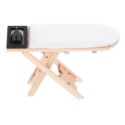 VICASKY Puppenhaus Mini-bügeltisch 2-teiliges Bügelstationsspielzeug Für Jungen Und Mädchen Aus Sicherem Material Zum Spielen von VICASKY