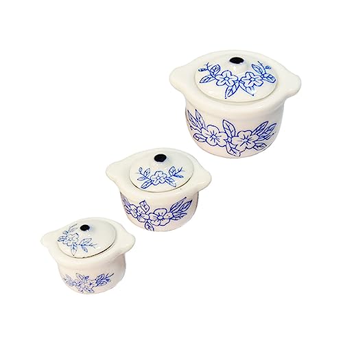 VICASKY 1 Satz Mini Keramik Suppen Schale Lernspielzeug für die Küche Küchenutensilien geschirrset kinderküche Kitchen Set for Kochnische Spielzeughaus Modell von VICASKY