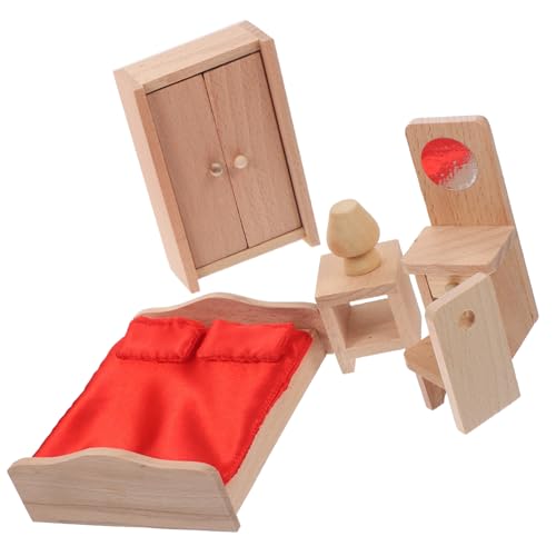 VICASKY 1 Satz Mini Möbelmodell Puppenhaus Schlafzimmer Layout Möbel Kleine Möbelspielzeug von VICASKY
