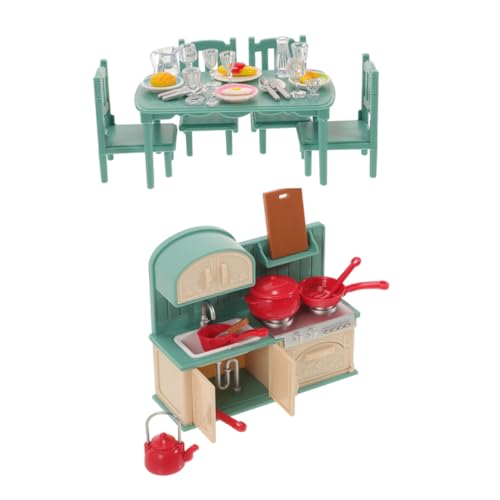VICASKY Authentisches Miniatur-küchen- Und Esszimmerset – Puppenhausmöbel Für Rollenspiele Interaktives Rollenspiel VICASKY Authentisches Miniatur-küchen- Und Esszimmerset – Puppenhausmöbel Für Rollenspiele Interaktives Rollenspiel von VICASKY