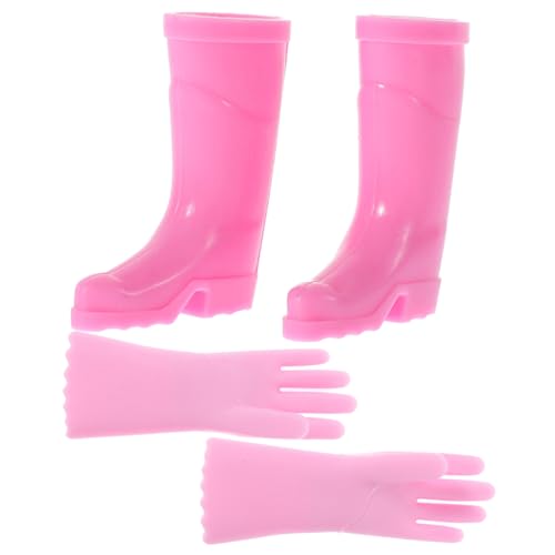 VICASKY 1satz Miniatur Regenstiefel Und Handschuhe Für Puppenhaus Zubehör 1: 12 Mini Regenstiefel Handschuhe Puppenhauszubehör Lebhaften Farben Für DIY Projekte Und Puppenhaus Dekoration von VICASKY