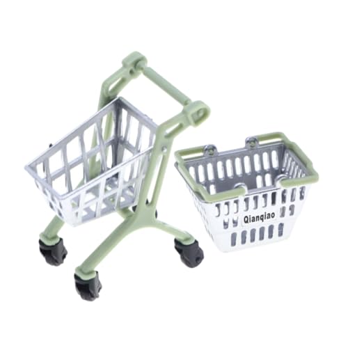 VICASKY 1 Satz Mini Supermarkt Einkaufskorb Szenenzubehör Einzelhandelskorb Für Kleiner Einkaufskorb Mini -Simulation Supermarktspielzeug Puppenhauswagen Party Mini -Korb Plastik von VICASKY