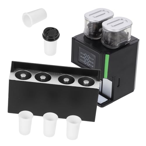 VICASKY 1 Satz Miniatur-Kaffee Maschine Spielzeuge Kaffeemaschine Espressomaschine Espressotassen Kaffeevollautomaten Kaffeekocher Dekoration Kaffeekapselmaschine Black Plastik von VICASKY