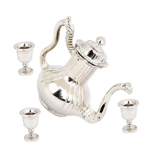 VICASKY 1 Satz Miniatur- Mini -lebensmittelspielzeug Minifiguren Bausatz Mini-puppenhausbücher Kleines Feenhaftes Miniaturen Feenhaus Mini-küchenzubehör Legierung Silver von VICASKY