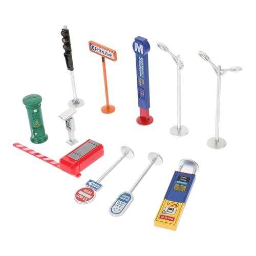 VICASKY 1 Satz Miniaturisierte Verkehrszeichen Spielset für Lehrspielzeug mit Realistischen Verkehrsschildern für Unterricht und Verkehrsthemen Partys VICASKY 1 Satz Miniaturisierte Verkehrszeichen Spielset für Lehrspielzeug mit Realistischen Verkehrsschildern für Unterricht und Verkehrsthemen Partys von VICASKY