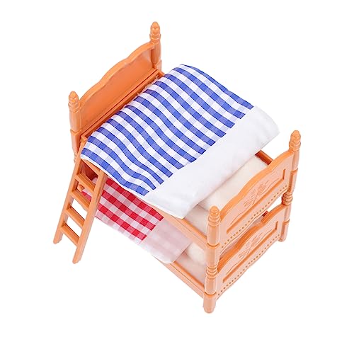 VICASKY 1 Satz Möbelmodell Puppenhaus Puppentragen für kleine Mädchen winziges stockbett bunk Bed bastelzeug etagenbeet DIY mini Werkzeuge doppeldeckbett Plastik von VICASKY