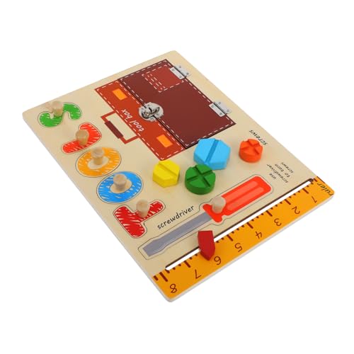 VICASKY 1 Satz Montessori Busy Board aus Holz Lernspielzeug für Kleinkinder Feinmotorik Aktivitätsbrett für Reisen Hause Kinderfreundlich und Leicht zu Reinigen VICASKY 1 Satz Montessori Busy Board aus Holz Lernspielzeug für Kleinkinder Feinmotorik Aktivitätsbrett für Reisen Hause Kinderfreundlich und Leicht zu Reinigen von VICASKY