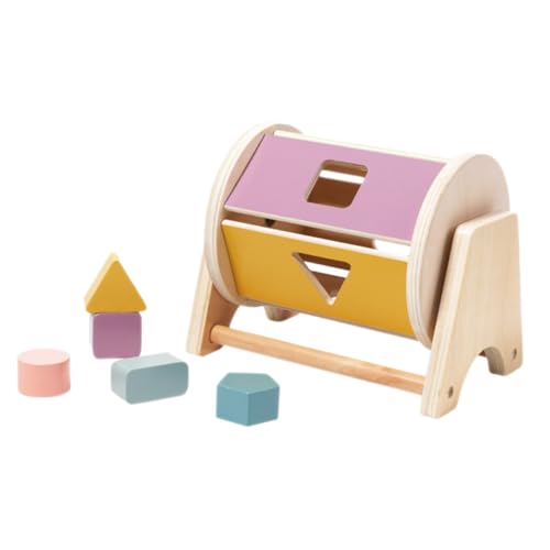 VICASKY 1 Satz Montessori Holzspielzeug Formensortierender Trommel für Kleinkinder Fördert Feinmotorik Kognitive Entwicklung Sicheres und Leicht zu Reinigendes für Jungen von VICASKY