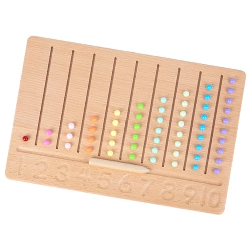 VICASKY 1 Satz Montessori Holzspielzeug mit Nachziehbrett und Regenbogenperlen und Zählhilfe für Kleinkinder Fördert Kognitive Fähigkeiten und Eltern Interaktion Stift VICASKY 1 Satz Montessori Holzspielzeug mit Nachziehbrett und Regenbogenperlen und Zählhilfe für Kleinkinder Fördert Kognitive Fähigkeiten und Eltern Interaktion Stift von VICASKY